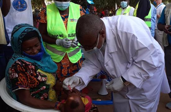 Lancement de la campagne de riposte contre la poliomyélite, à  Batangafo dans l' Ouham